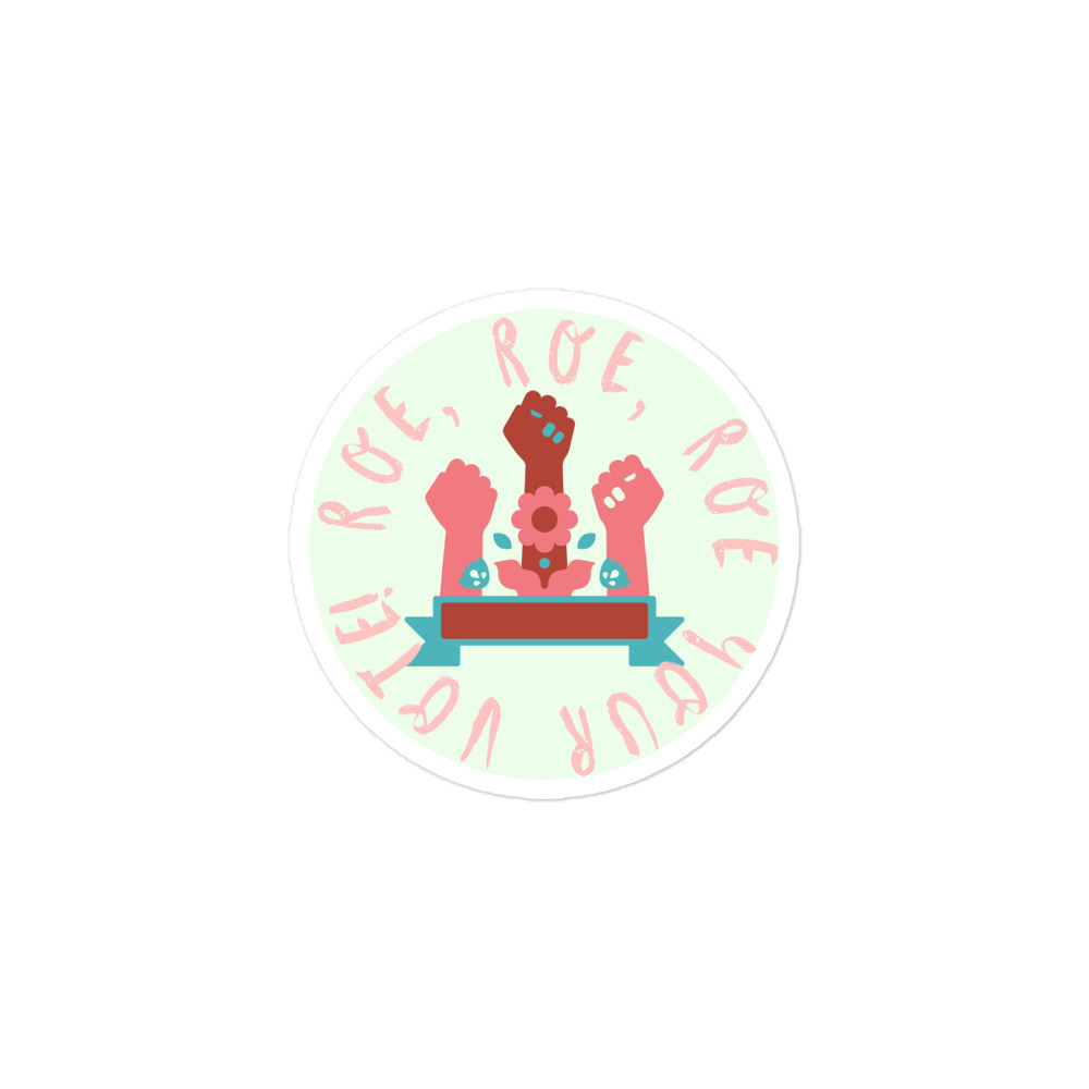 (01) Roe Floral Fist Circle Sticker