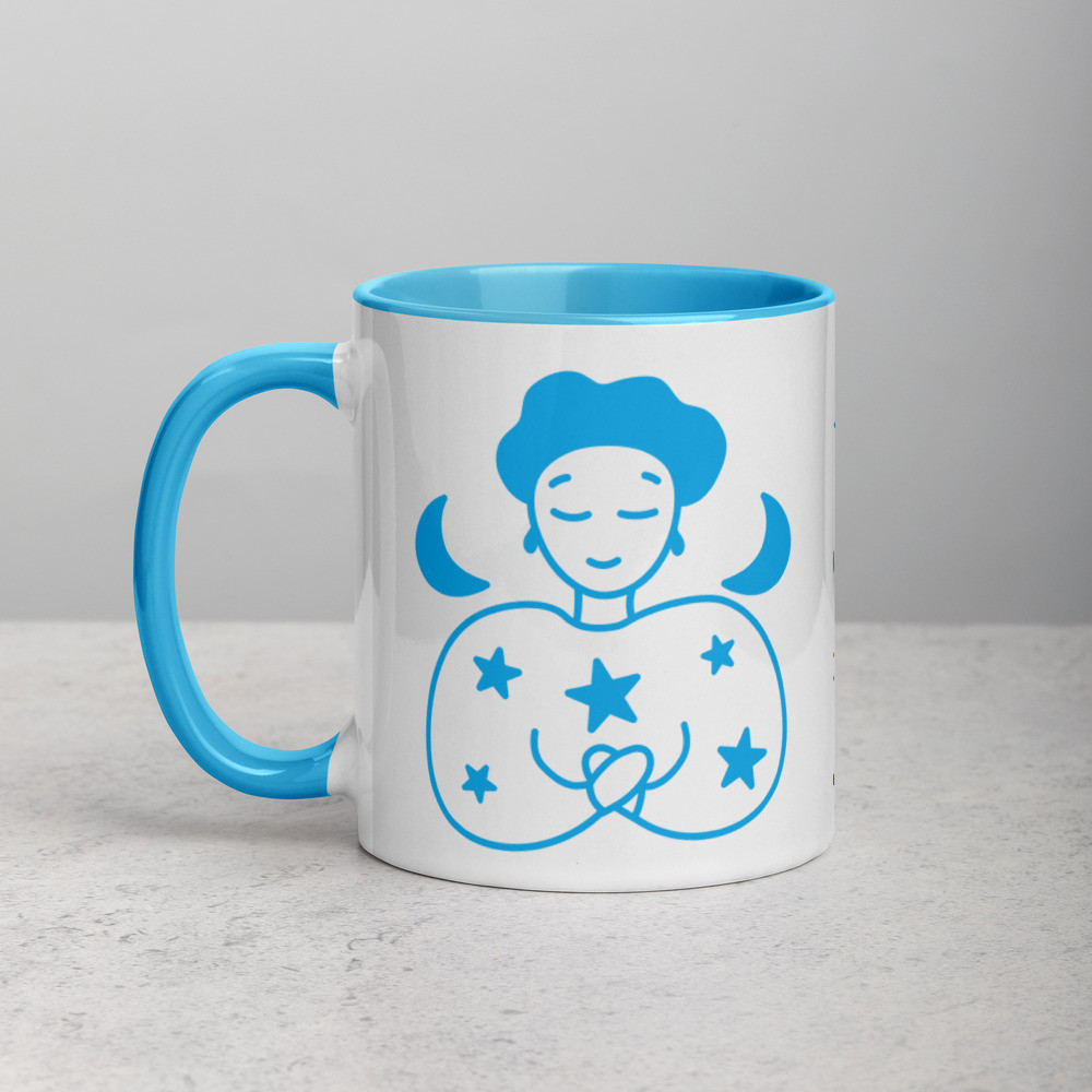 (06) Vote Blue, Dream Huge, 11oz Mug with Color Inside