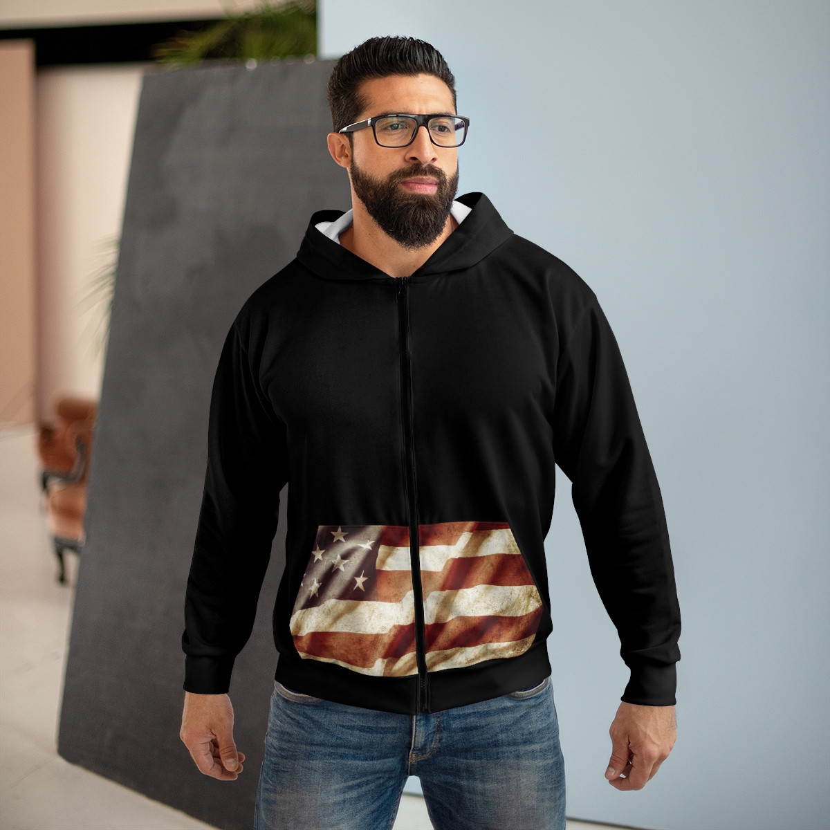 STARS & BARS Zip Hoodie