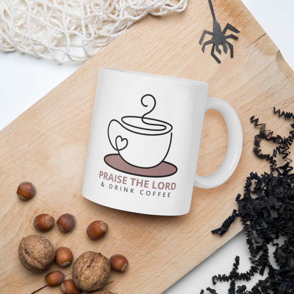 Praise the Lord White Glossy Mug