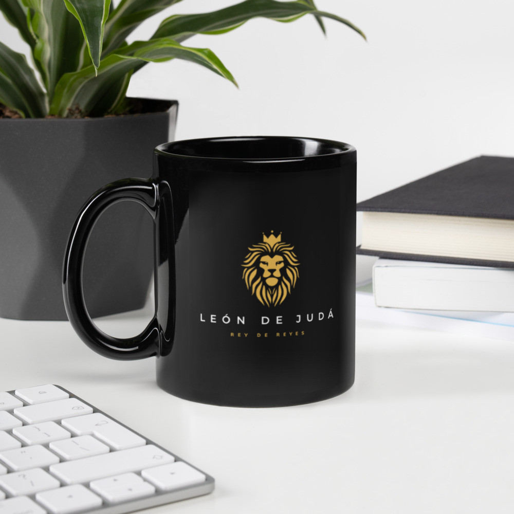 "León de Judá" Black Glossy Mug