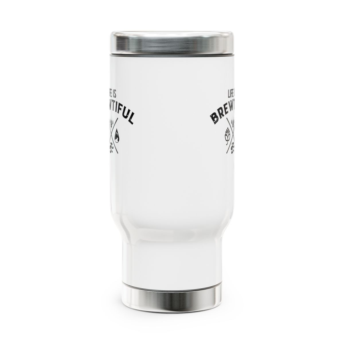 Life Is Brewtiful - 14 0z. Stainless Steel Travel Mug