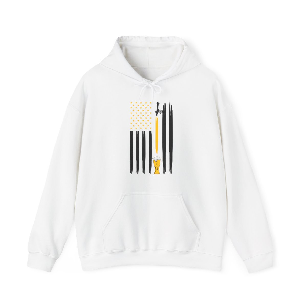 Beer American Flag - Unisex Hoodie