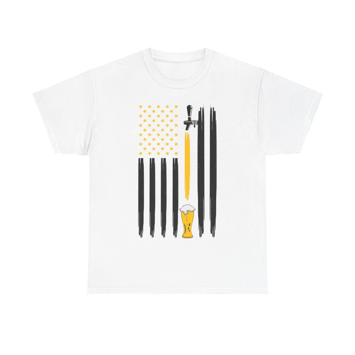 Beer American Flag - Unisex T-Shirt