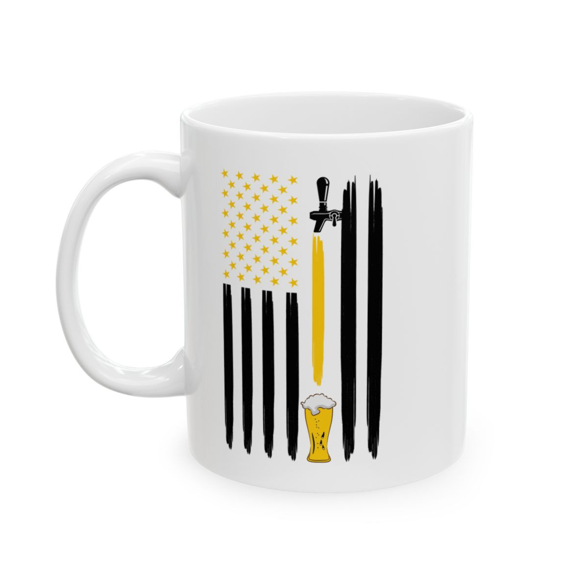 Beer American Flag - 11 oz.Coffee Mug 