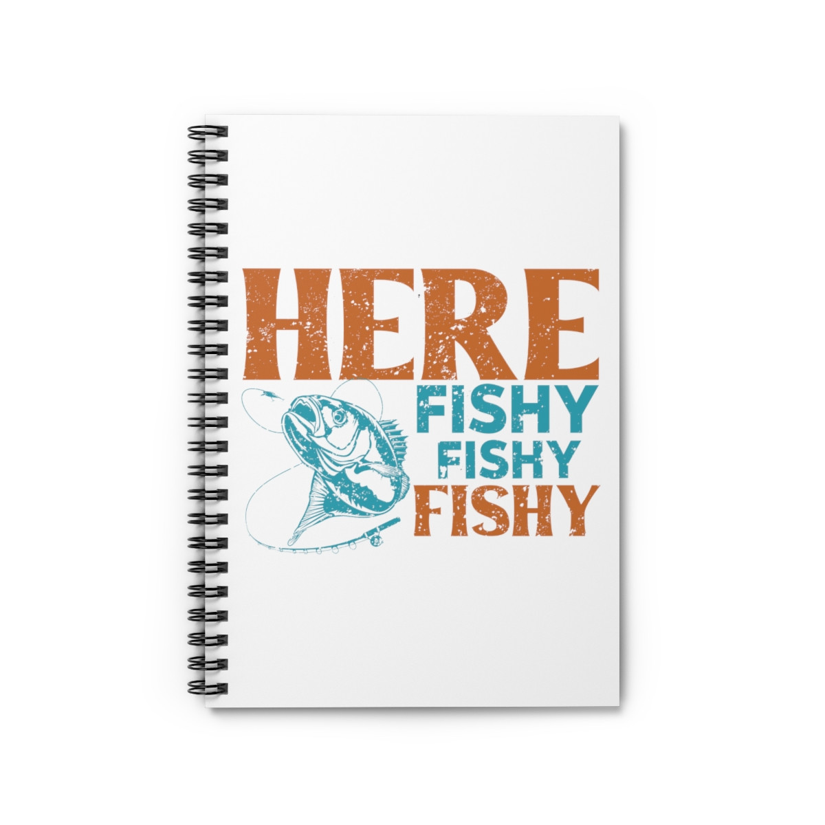 Here Fishy Fishy Fishy - Spiral Notebook