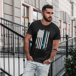 American Flag Fishing Vintage - Unisex T-Shirt