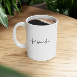 Coffee Heartbeat Pulse - 11 oz. Coffee Mug