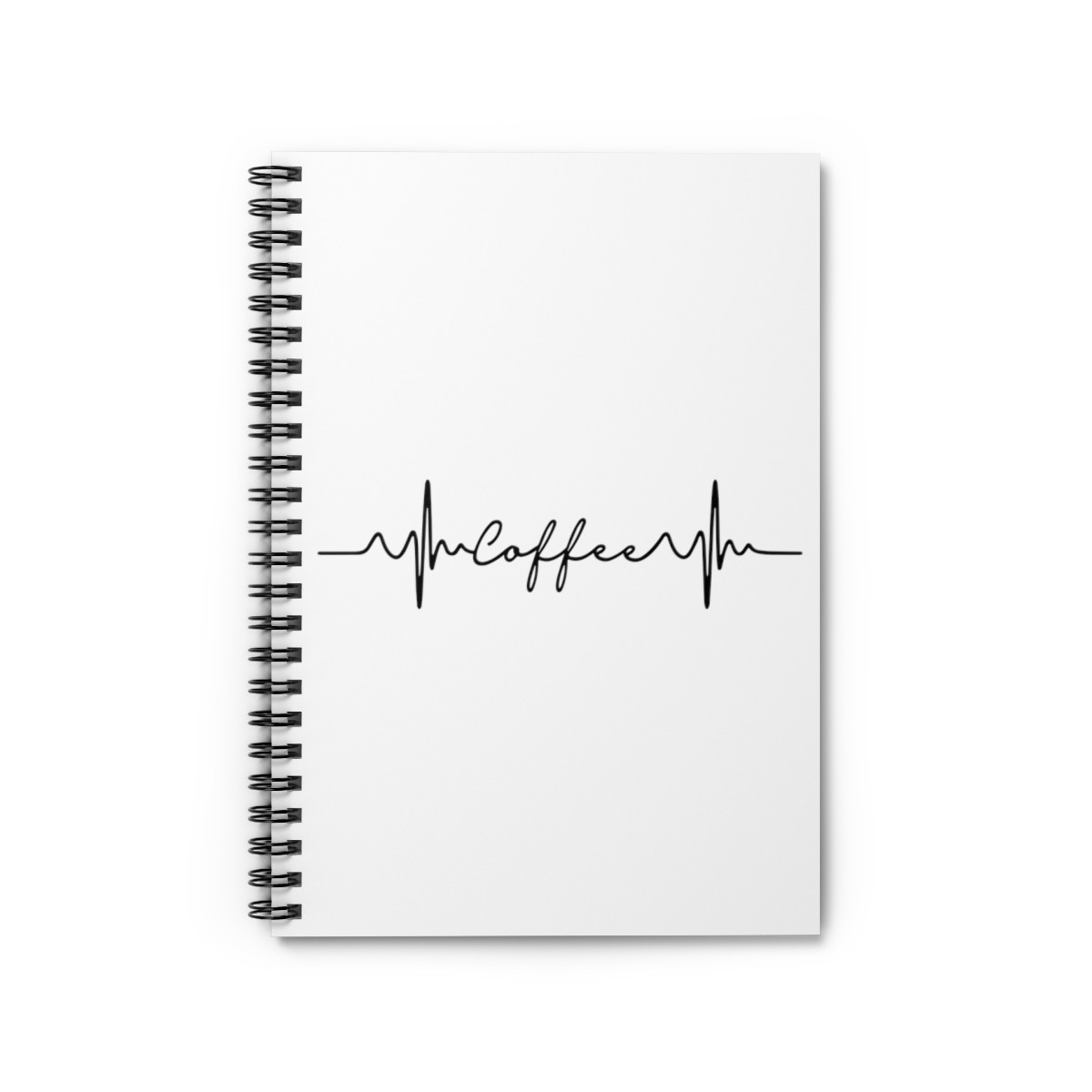 Coffee Heartbeat Pulse - Spiral Notebook