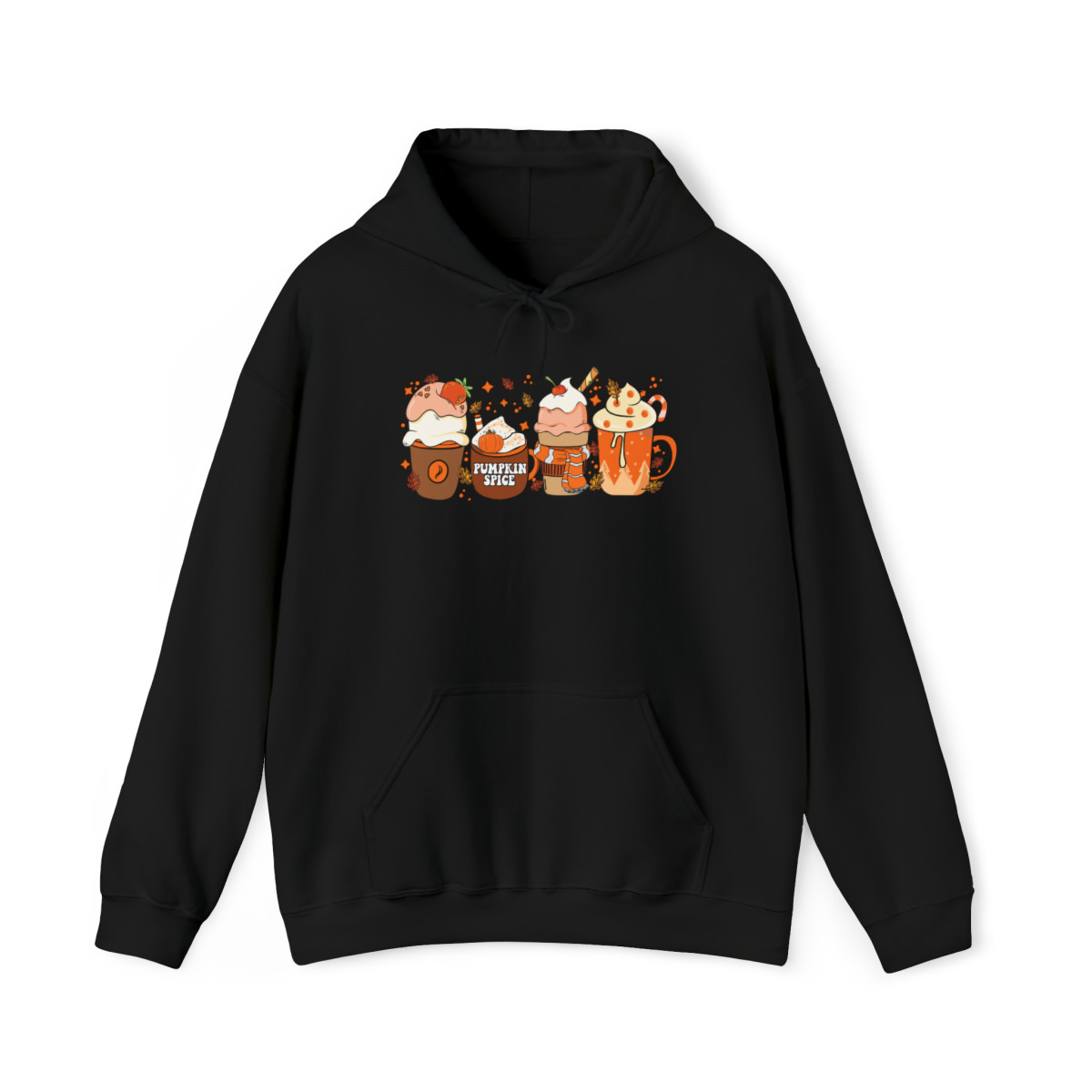 Fall Holiday Coffee Drinks Unisex Heavy Blend™ Hooded Sweatshirt thanksgiving christmas pumpkin spice