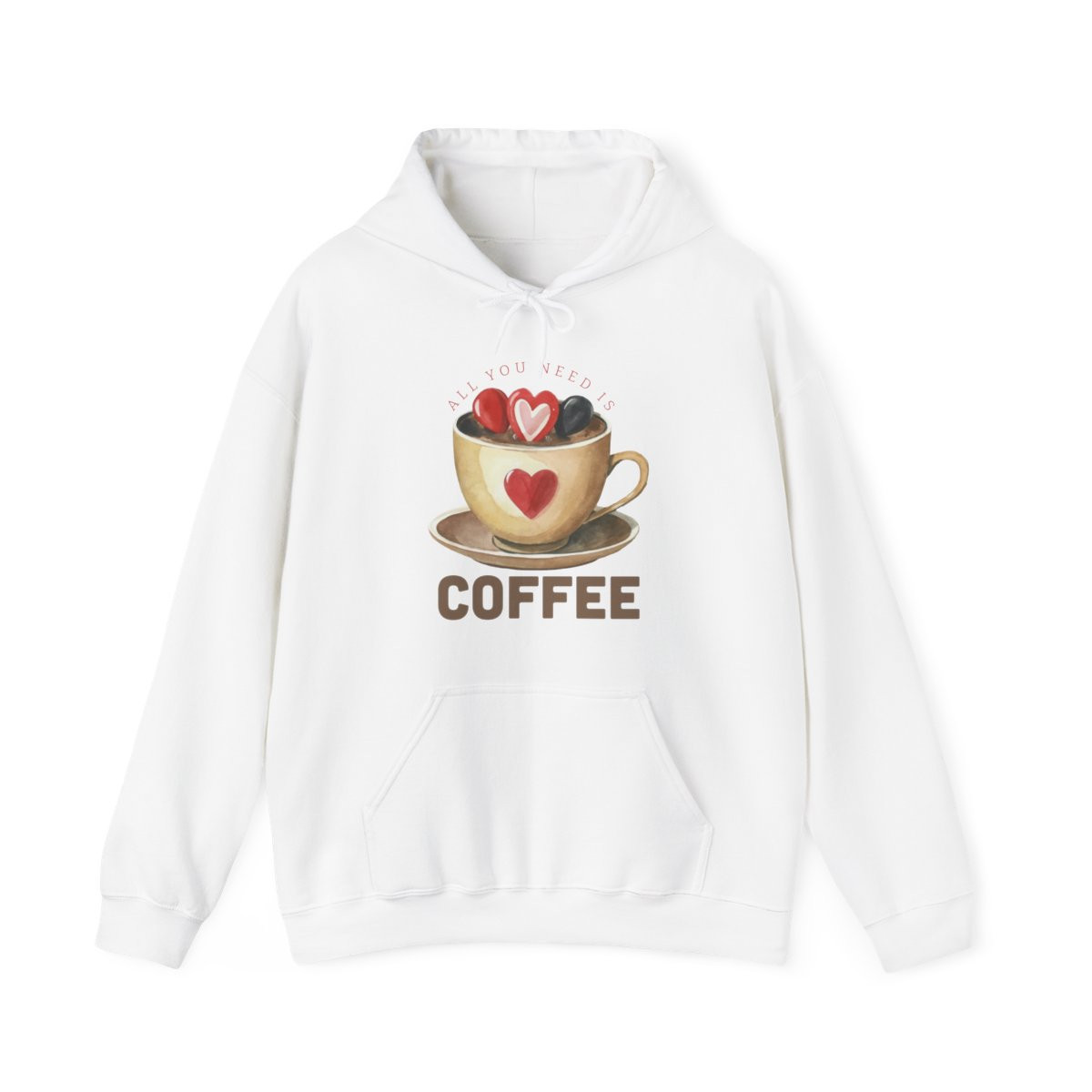 All You Need is Coffee Unisex Heavy Blend™ Hooded Sweatshirt Valentine