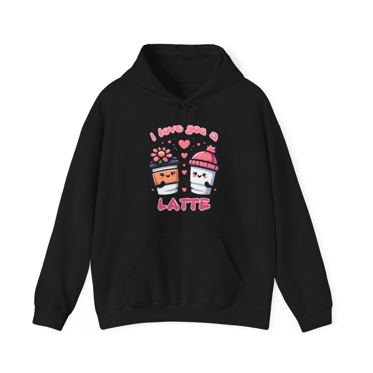I Love You a Latte Unisex Heavy Blend™ Hooded Sweatshirt Valentine