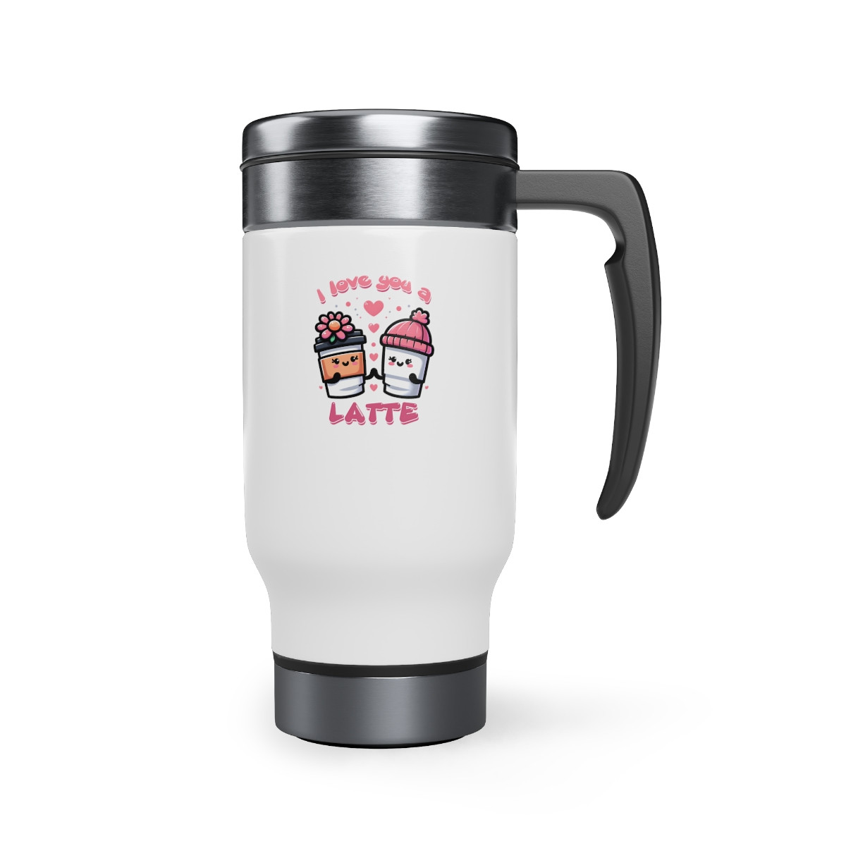 I Love You a Latte 14oz Stainless Steel Travel Mug - Valentine gift