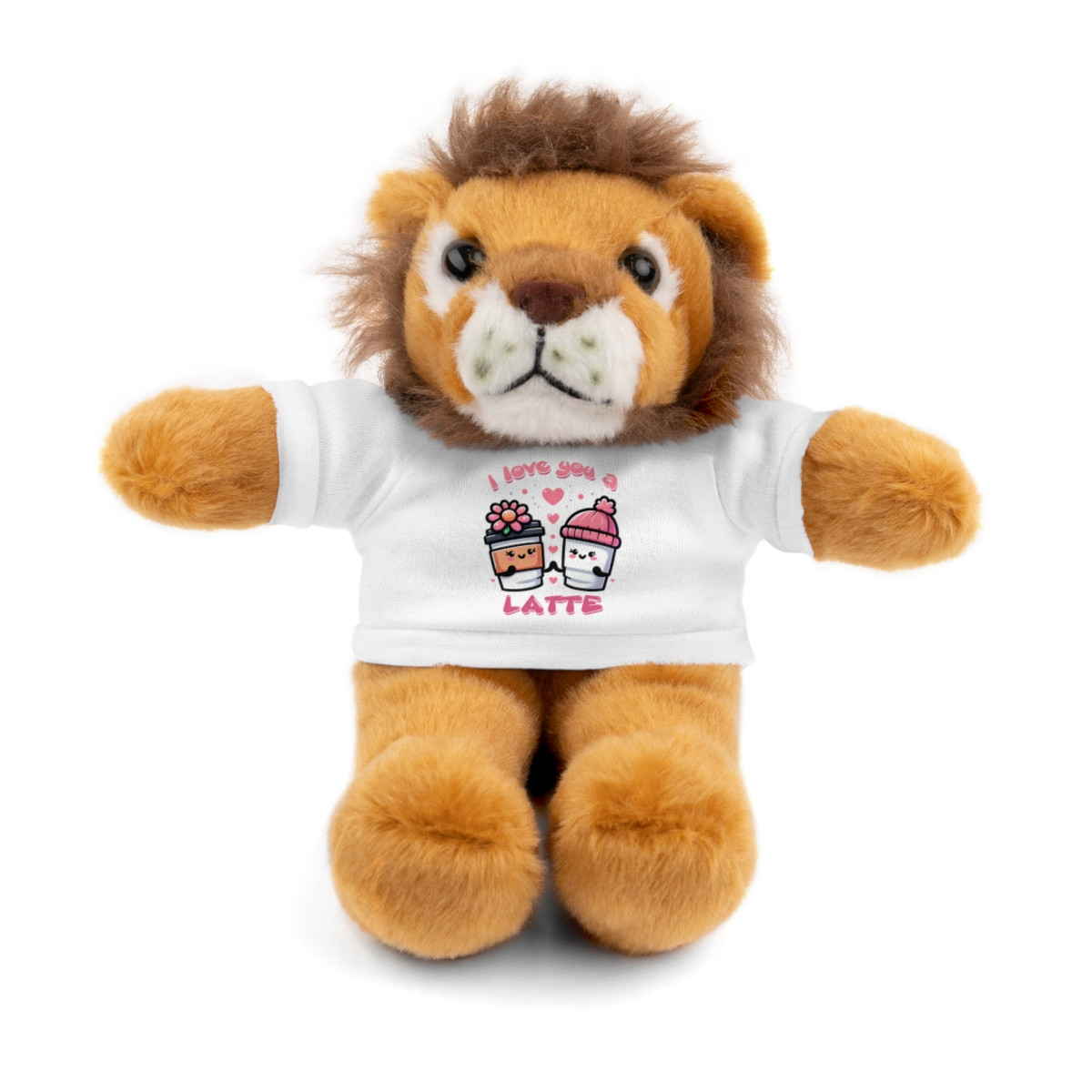 I Love You a Latte Stuffed Animals with Tee Valentine