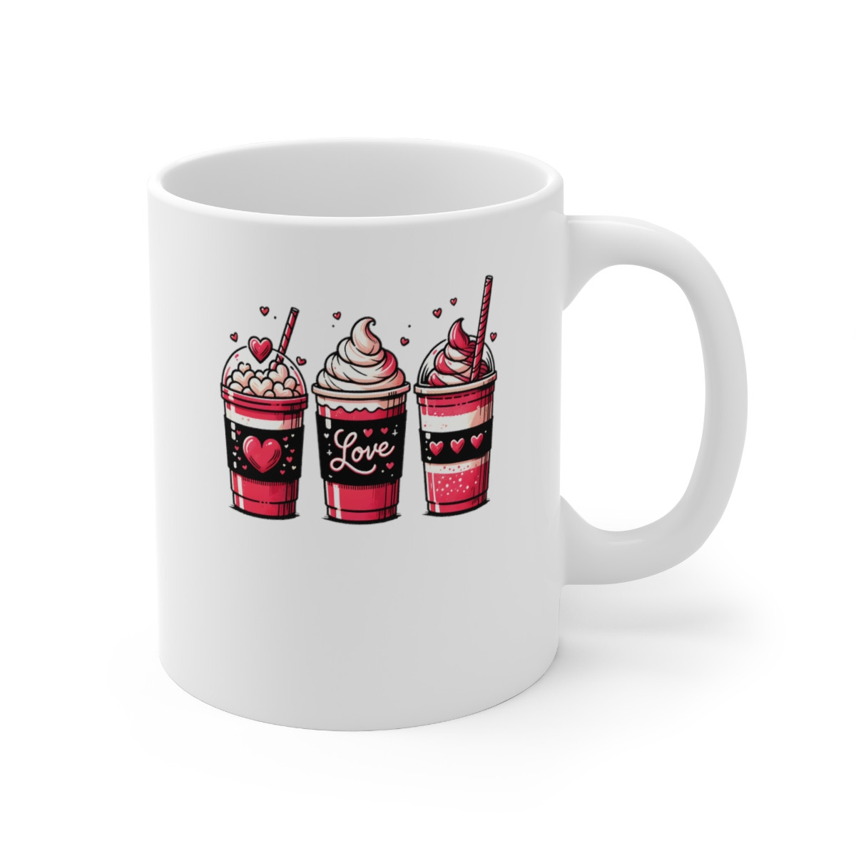 Love Valentine Iced Coffees 11oz Ceramic Mug