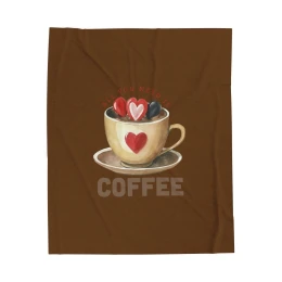 All You Need Is Coffee Velveteen Plush Blanket | Coffee Lover