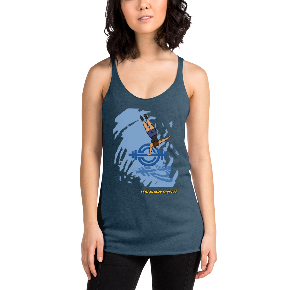 Legendary Blue Splash Racerback Tank - Handstand Edition