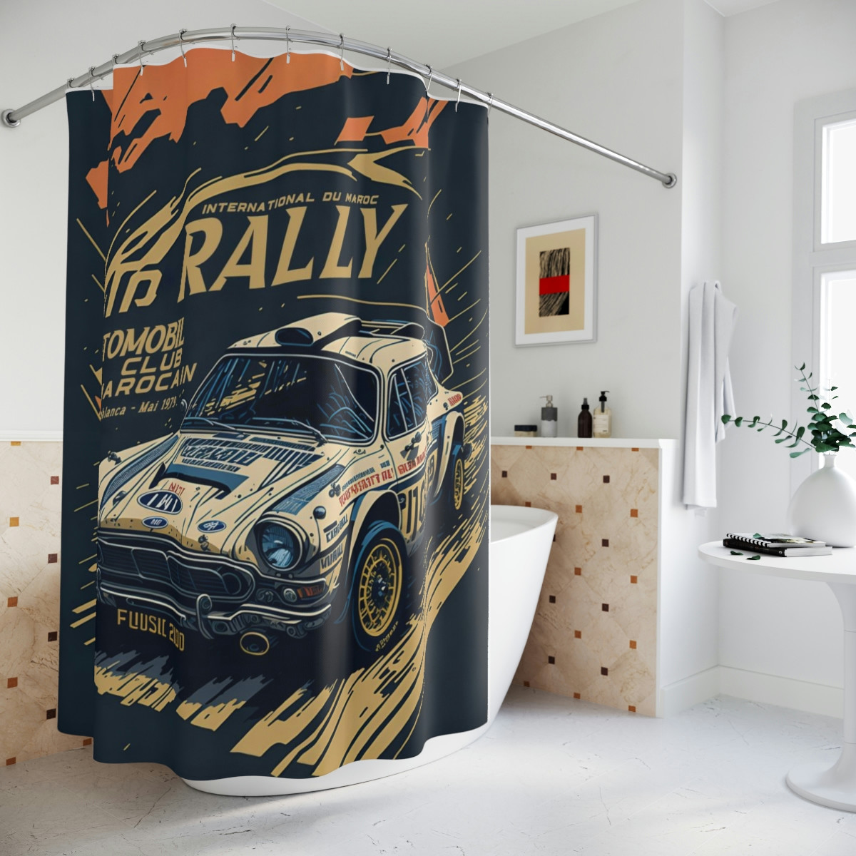 Rally Polyester Shower Curtain