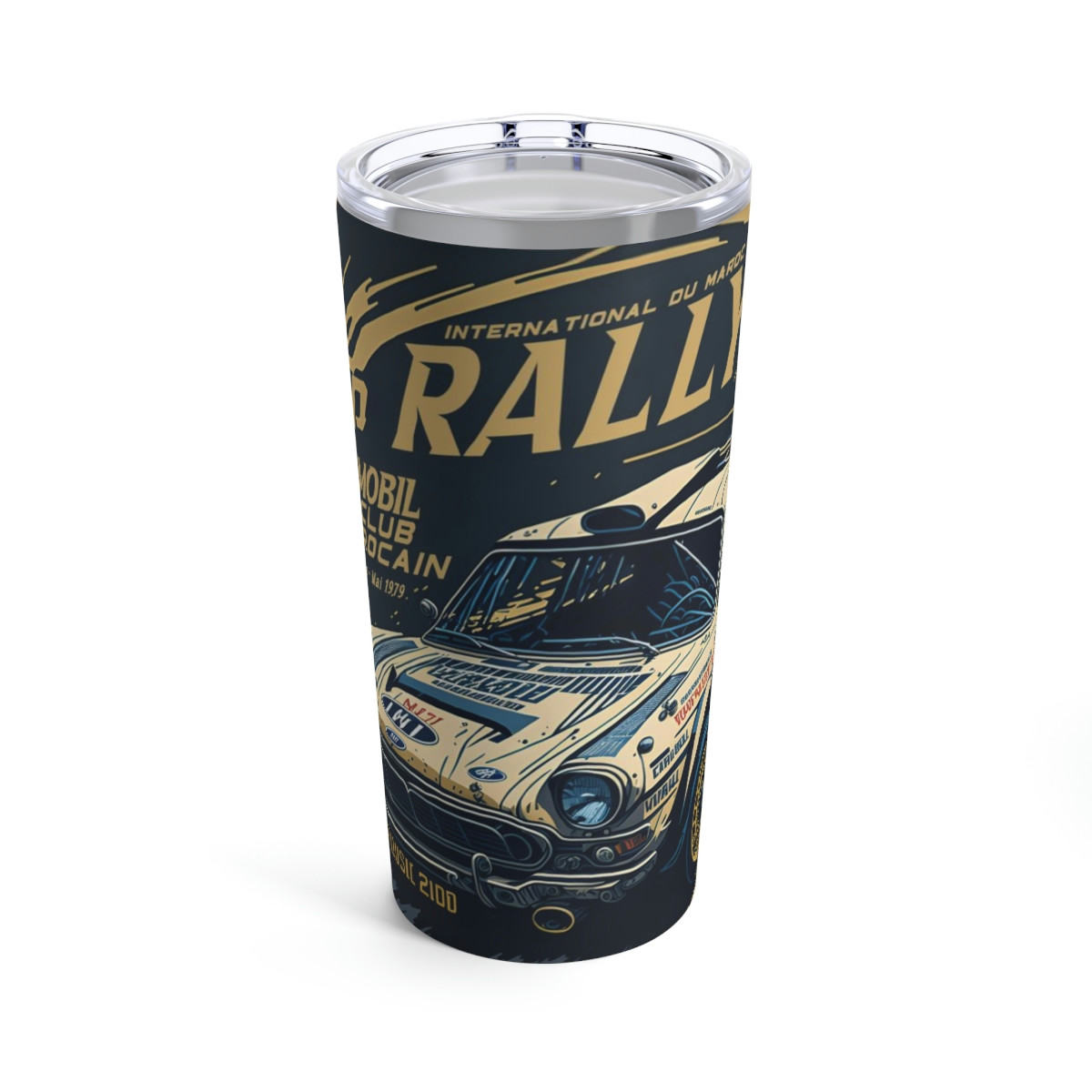 Fuel Up with Style: Vintage Rally Car Tumbler 20oz - Your Perfect Drinkware Companion!
