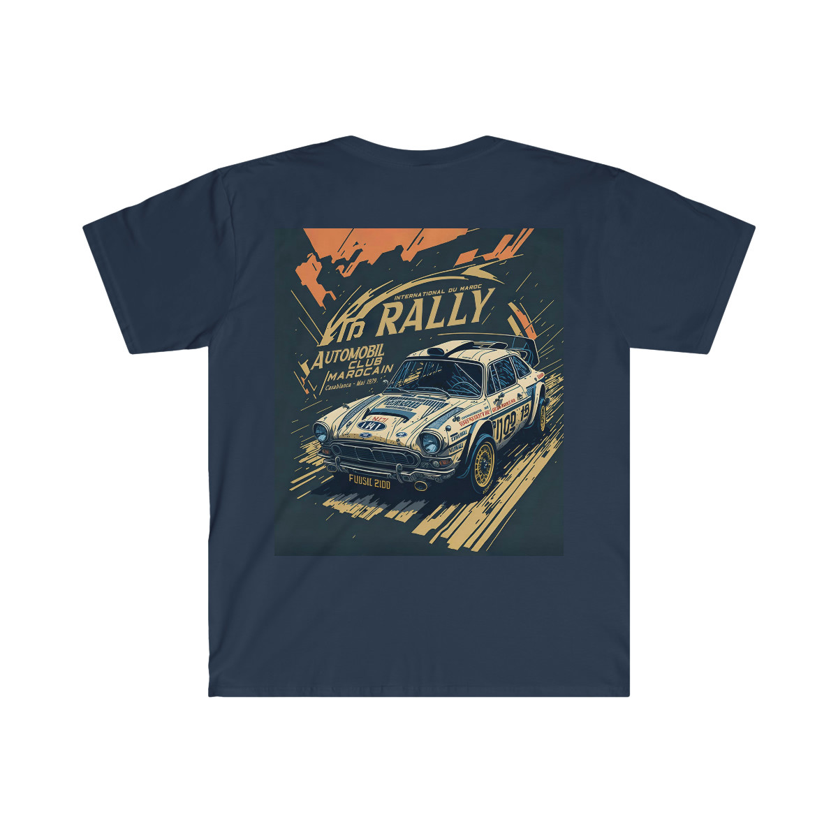 Vintage Rally Car Unisex Softstyle T-Shirt