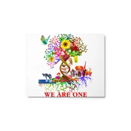 We Are One - Glossy Metal Watercolor Print