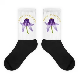 Crown of Creation - Unisex Black Foot Ribbed Socks