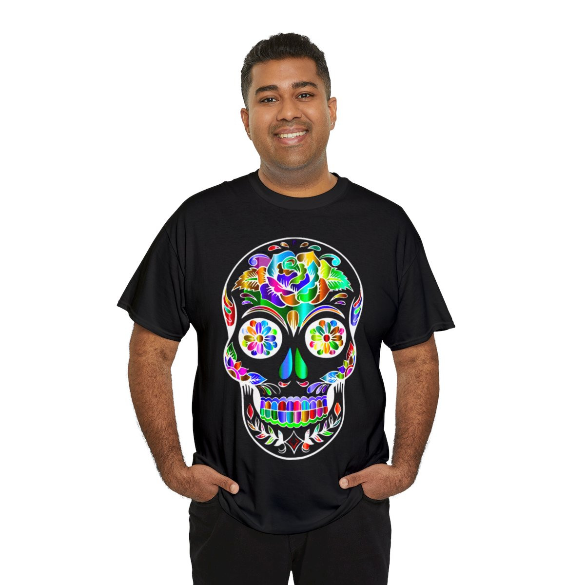 Cinco De Mayo Sugar Skull Unisex Heavy Cotton Tee