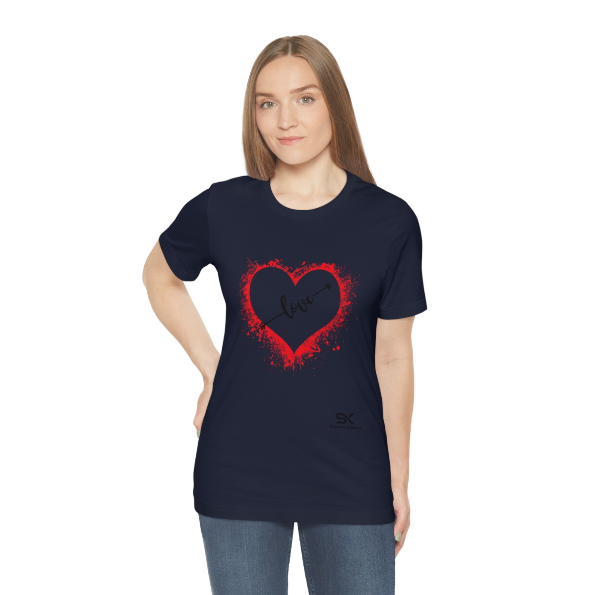 Street Klass love heart Short Sleeve Tee
