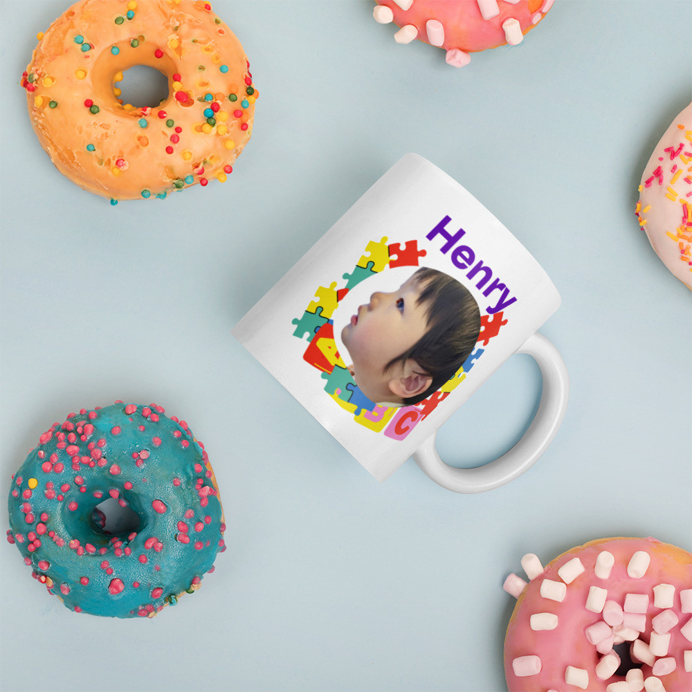 Custom Baby Picture White glossy mug