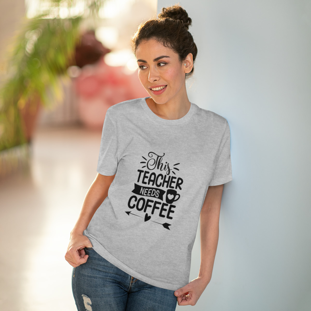 This Teacher Needs More Coffee Teacher's T-Shirt, Organic Creator T-shirt - Unisex