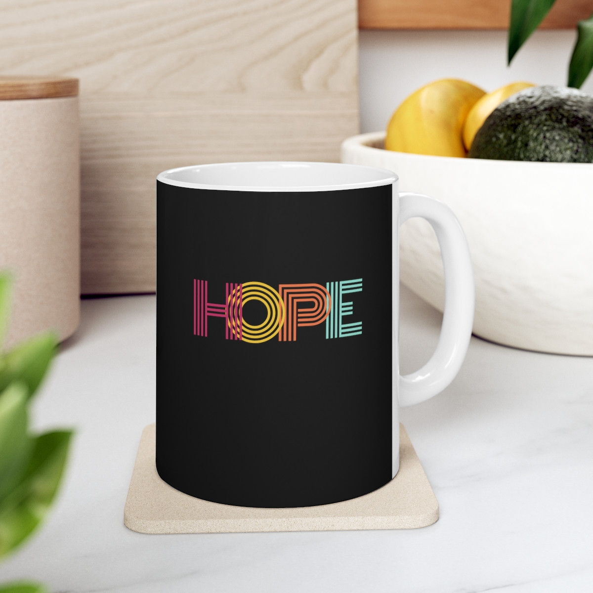 Hope Black Ceramic Mug 11oz