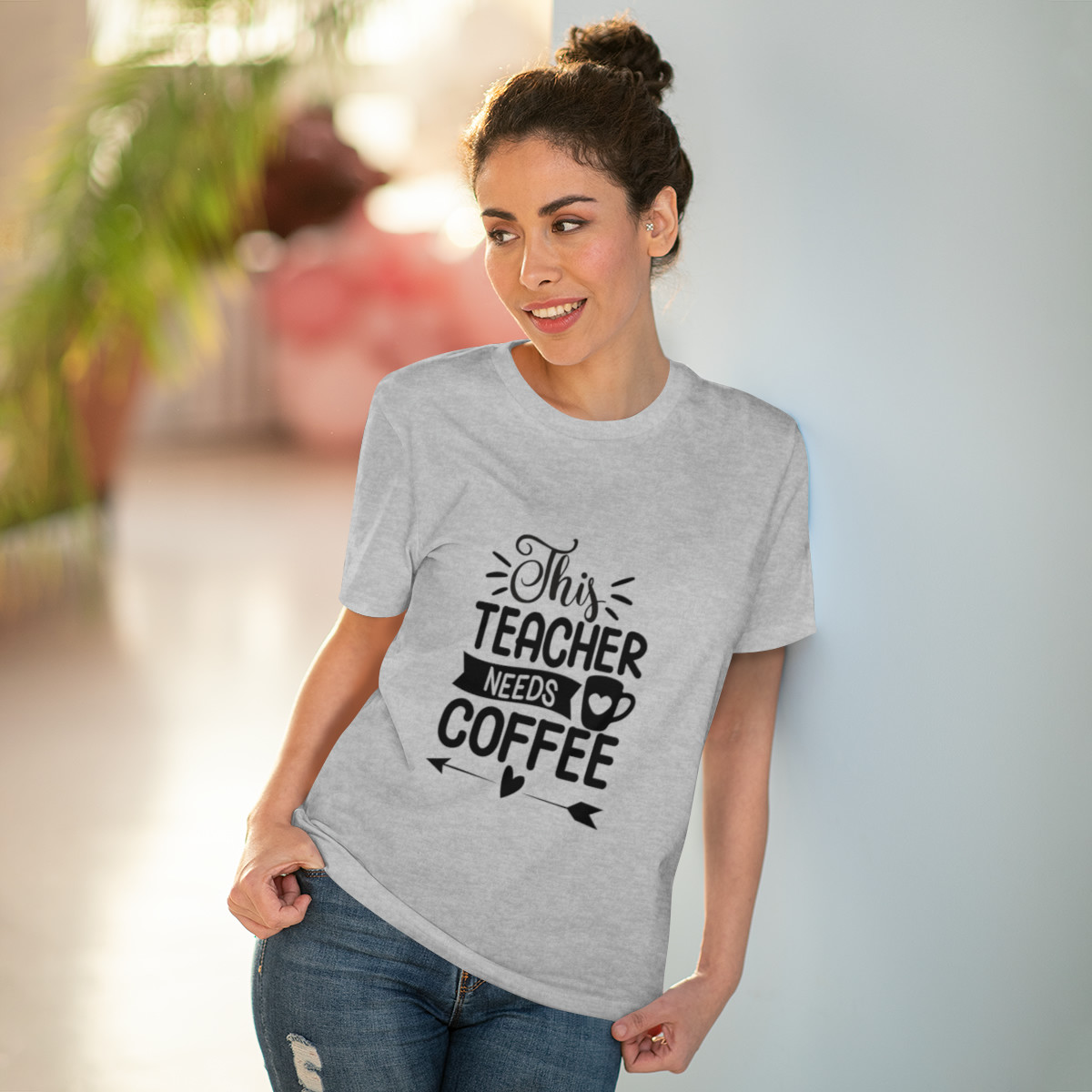 This Teacher Needs More Coffee Teacher's T-Shirt, Organic Creator T-shirt - Unisex