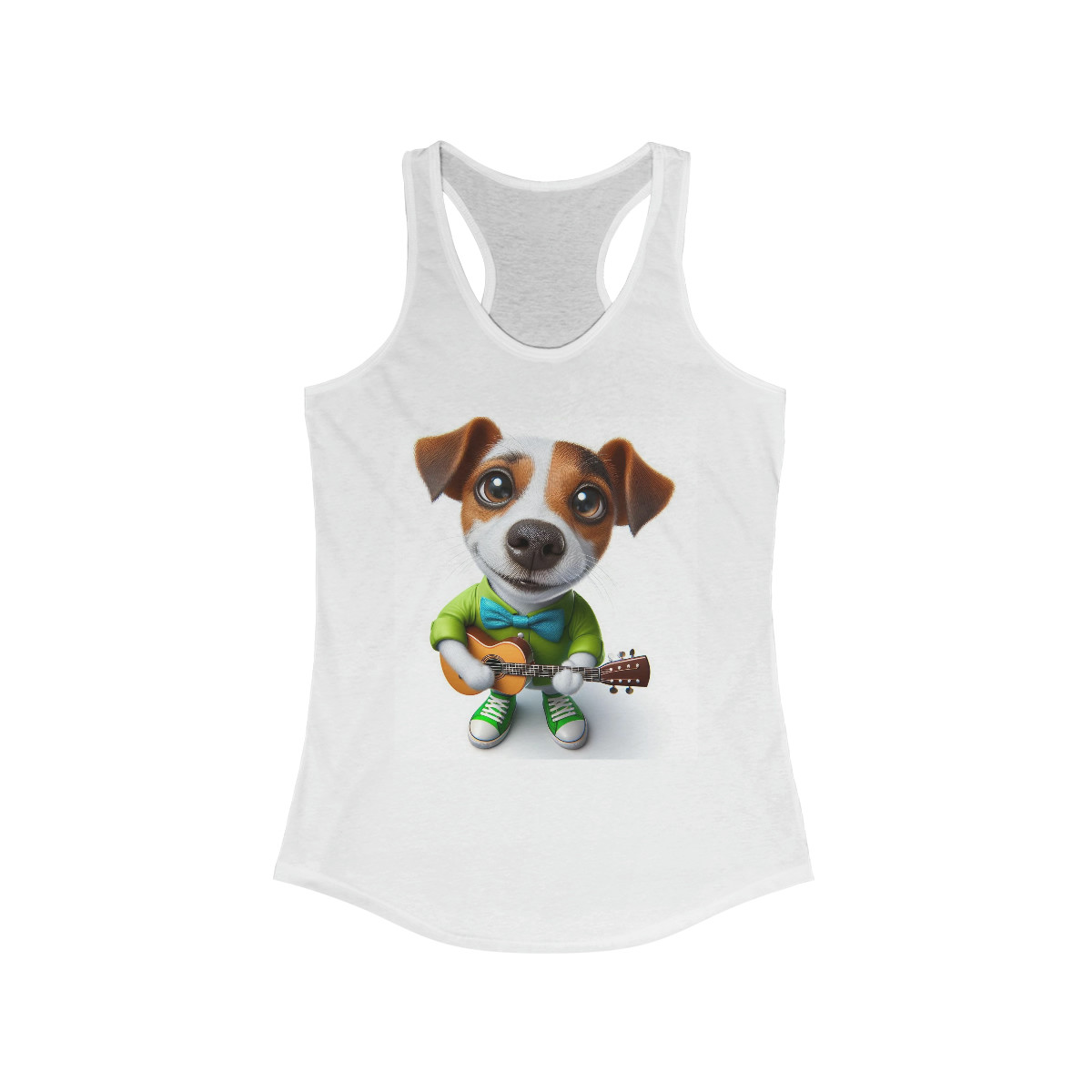 Dog with a Guitar, Women's Ideal Racerback Tank