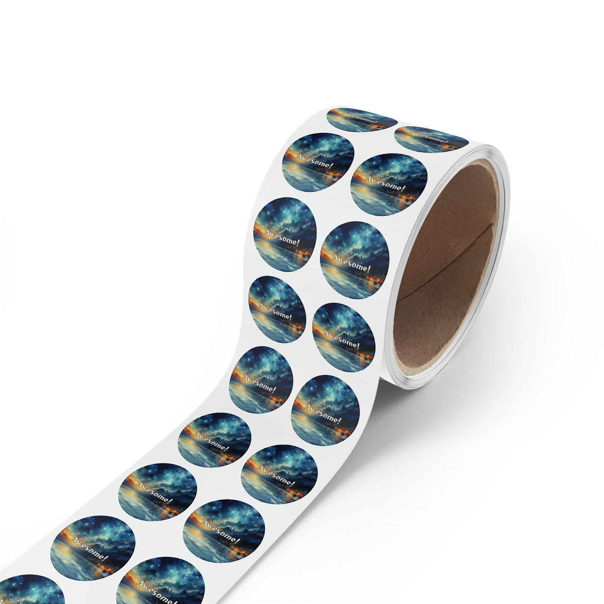 You Are Awesome! Round Sticker Label Rolls (50 pieces)
