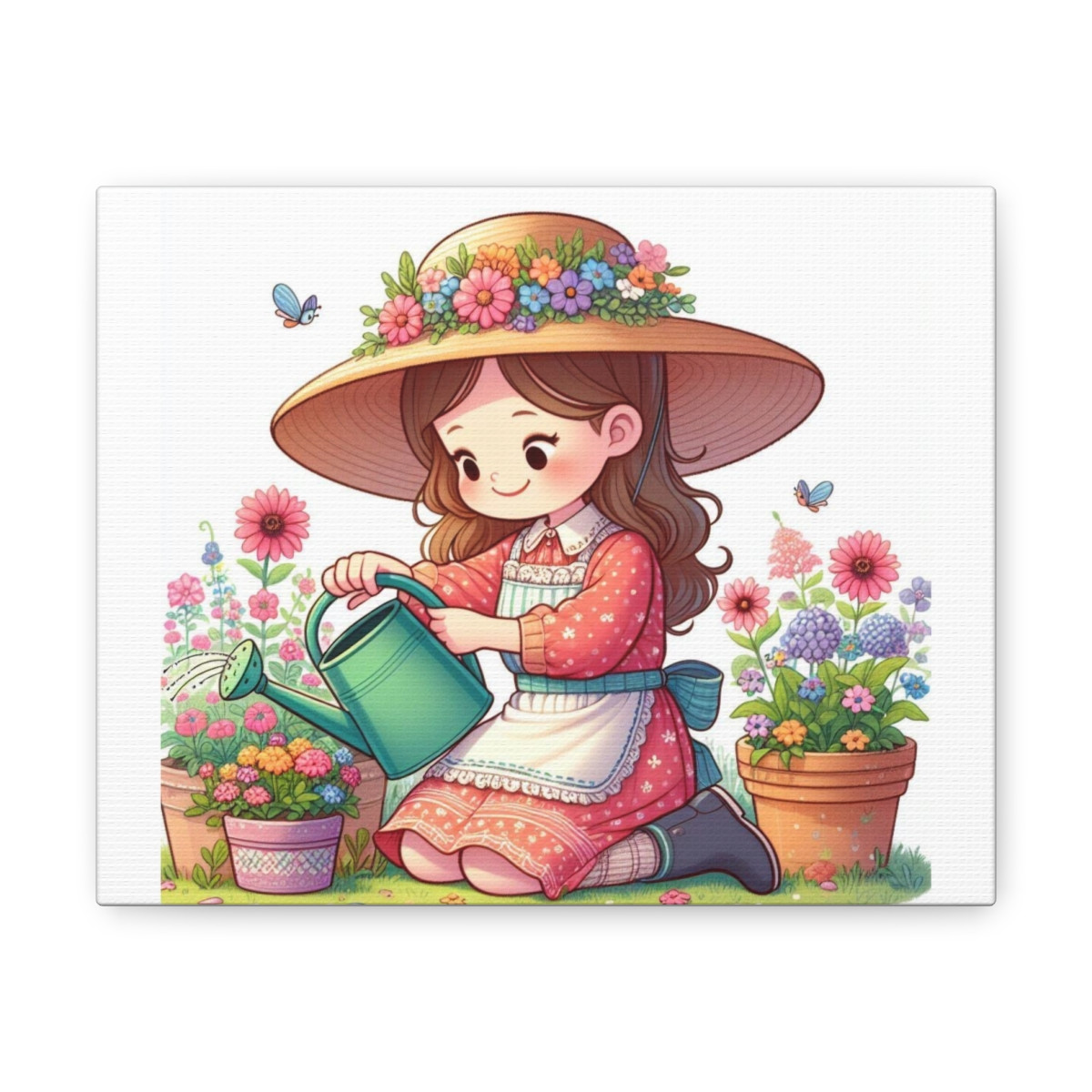 Girl's Room Wall Art Canvas Cute Girl Room Wall Canvas Gallery Wraps Graphic Canvas for Girl's Room