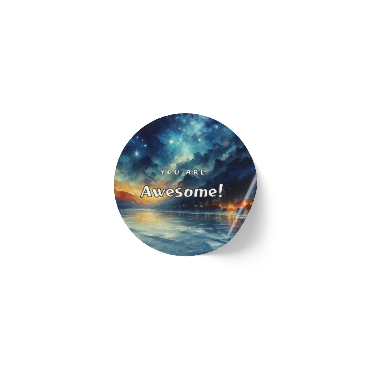 You Are Awesome! Round Sticker Label Rolls (50 pieces)