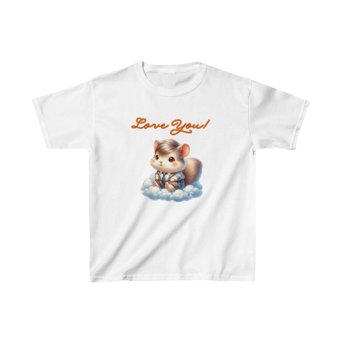 Adorable Squirrel Kids Heavy Cotton™ Tee - Soft & Durable Everyday T-Shirt for Children Cute Graphic Short Sleeve Shirt
