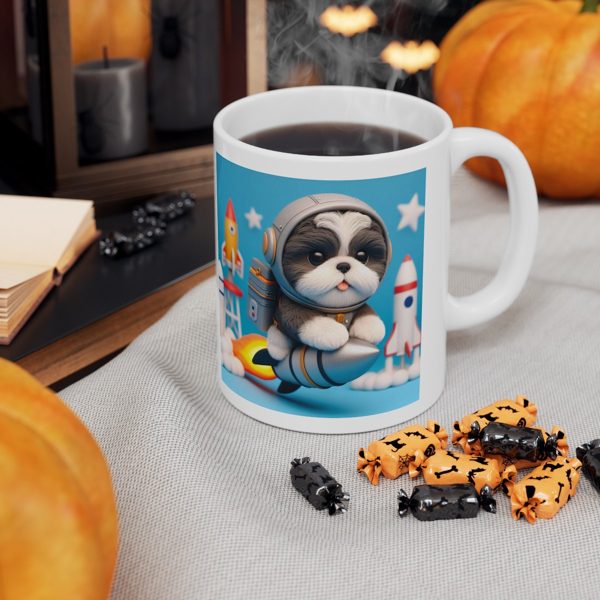Puppy Astronaut Ceramic Mug, 11oz