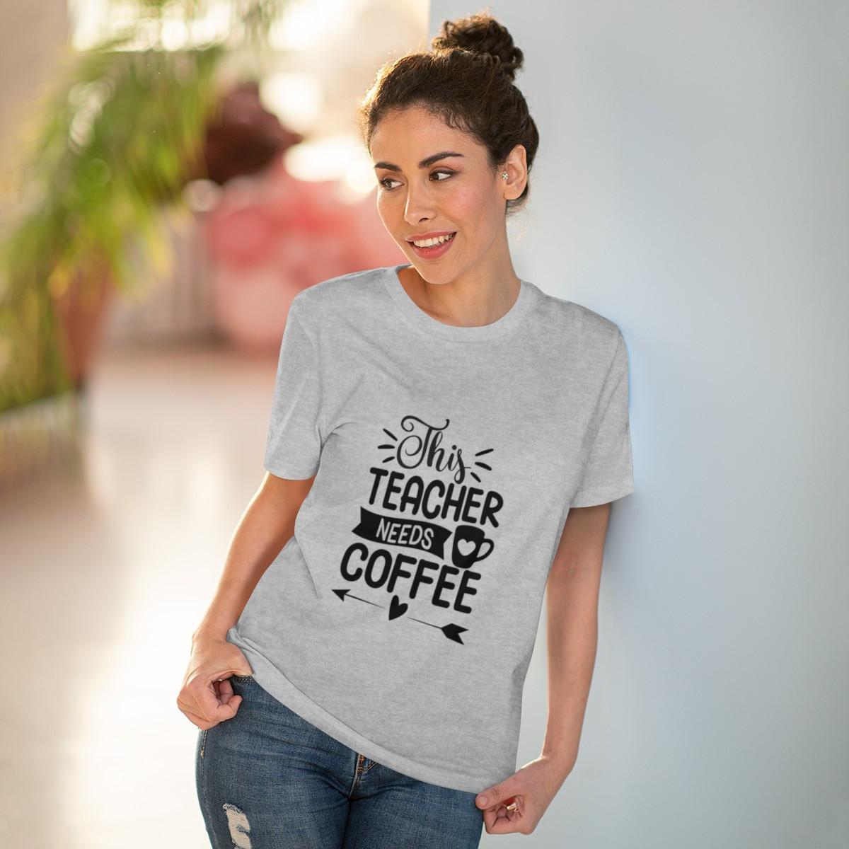 This Teacher Needs More Coffee Teacher's T-Shirt, Organic Creator T-shirt - Unisex