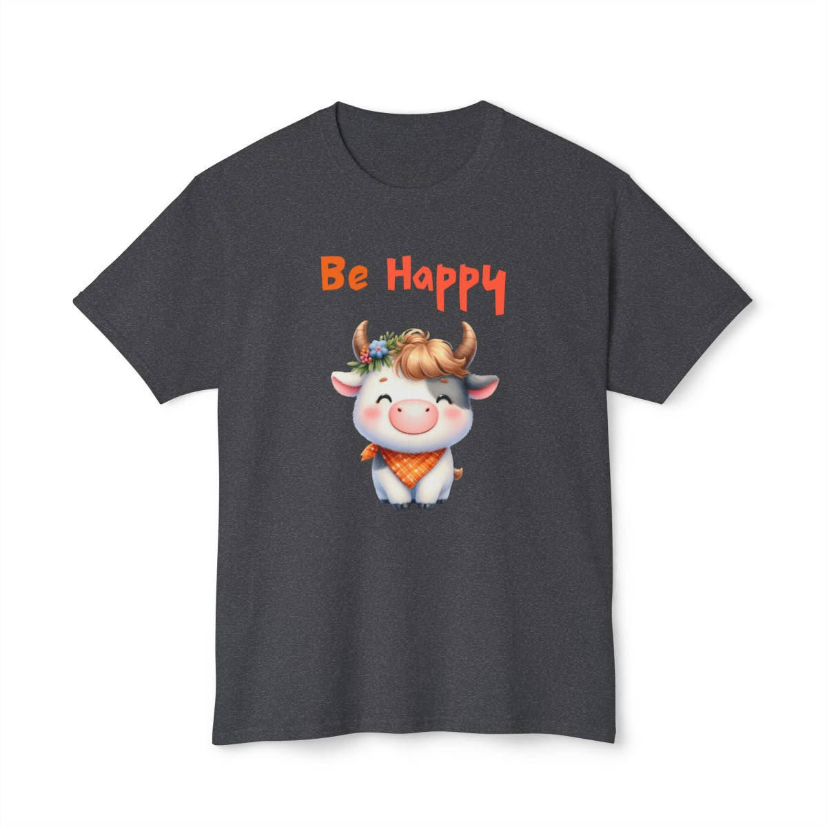 Be Happy Cow Unisex HD Cotton™ T-Shirt - Soft & Sustainable Everyday Tee Short-Sleeve Unisex Shirt