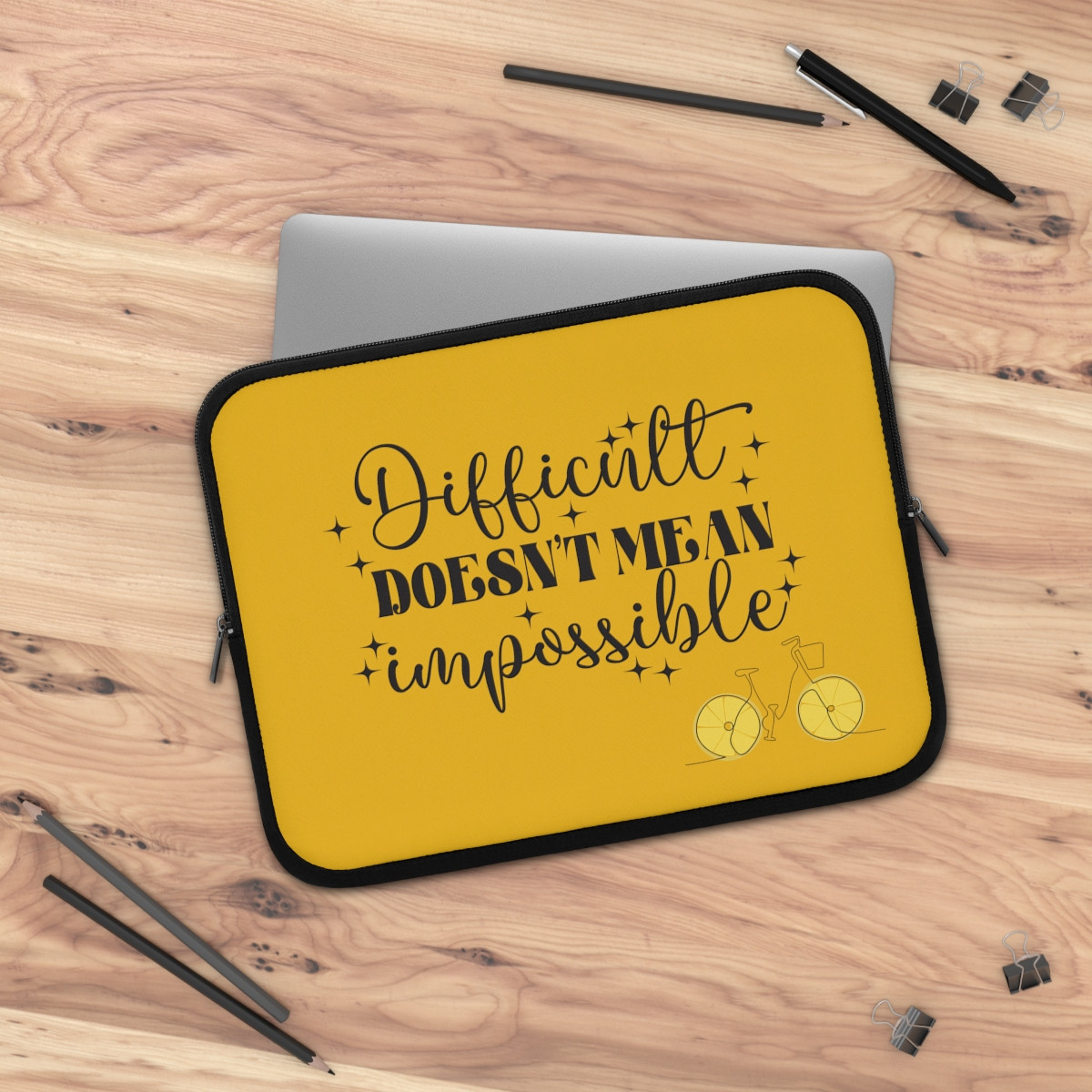 Neoprene Laptop Sleeve Inspiring Gift for Students Water-Resistant Laptop Sleeve Dual Zipper Cover, Multiple Sizes