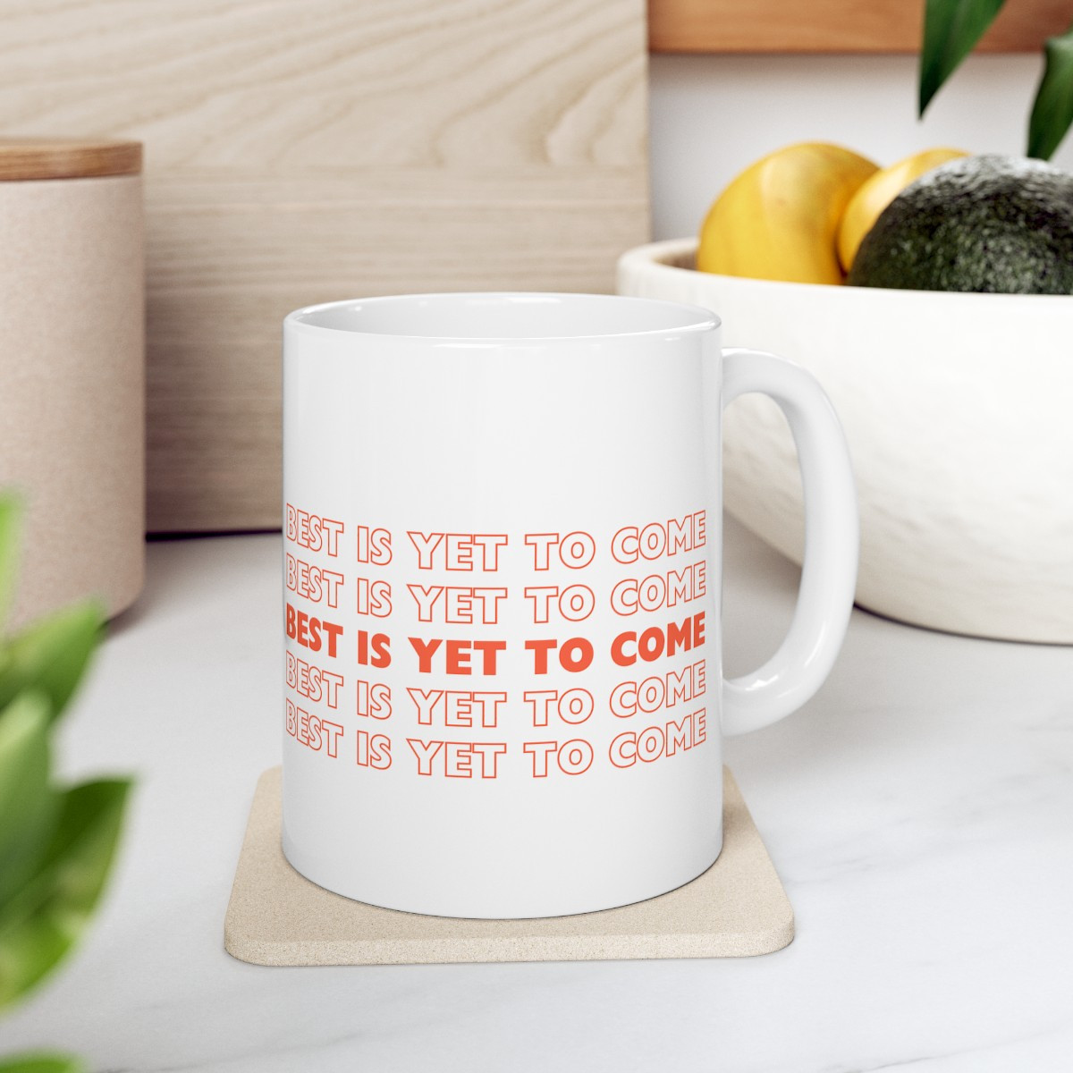 White Gift Mug Best Is Yet To Come Encouraging Gift Motivational Coffee Mug for Friend Gift Ceramic Mug, (11oz)
