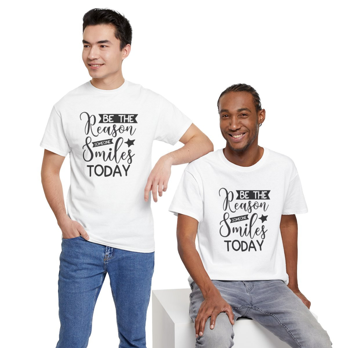 Unisex Heavy Cotton Tee Durable Short Sleeve T-Shirt Comfortable Daily Wear Tee