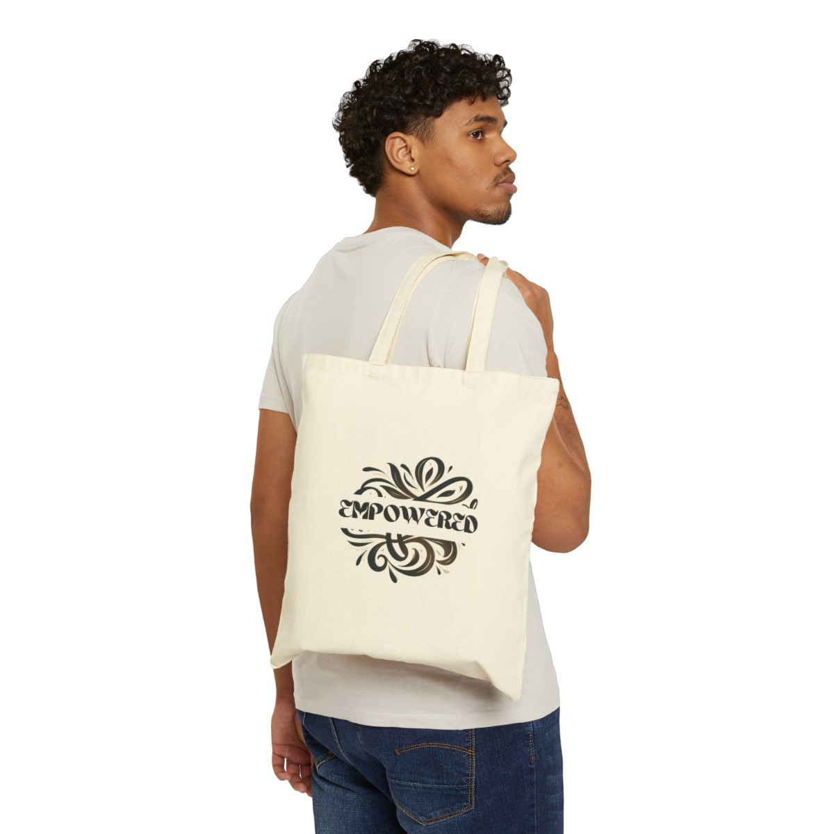 Durable Cotton Canvas Tote Bag Cotton Heavy Fabric Natural Color Unisex Empowered Tote Bag