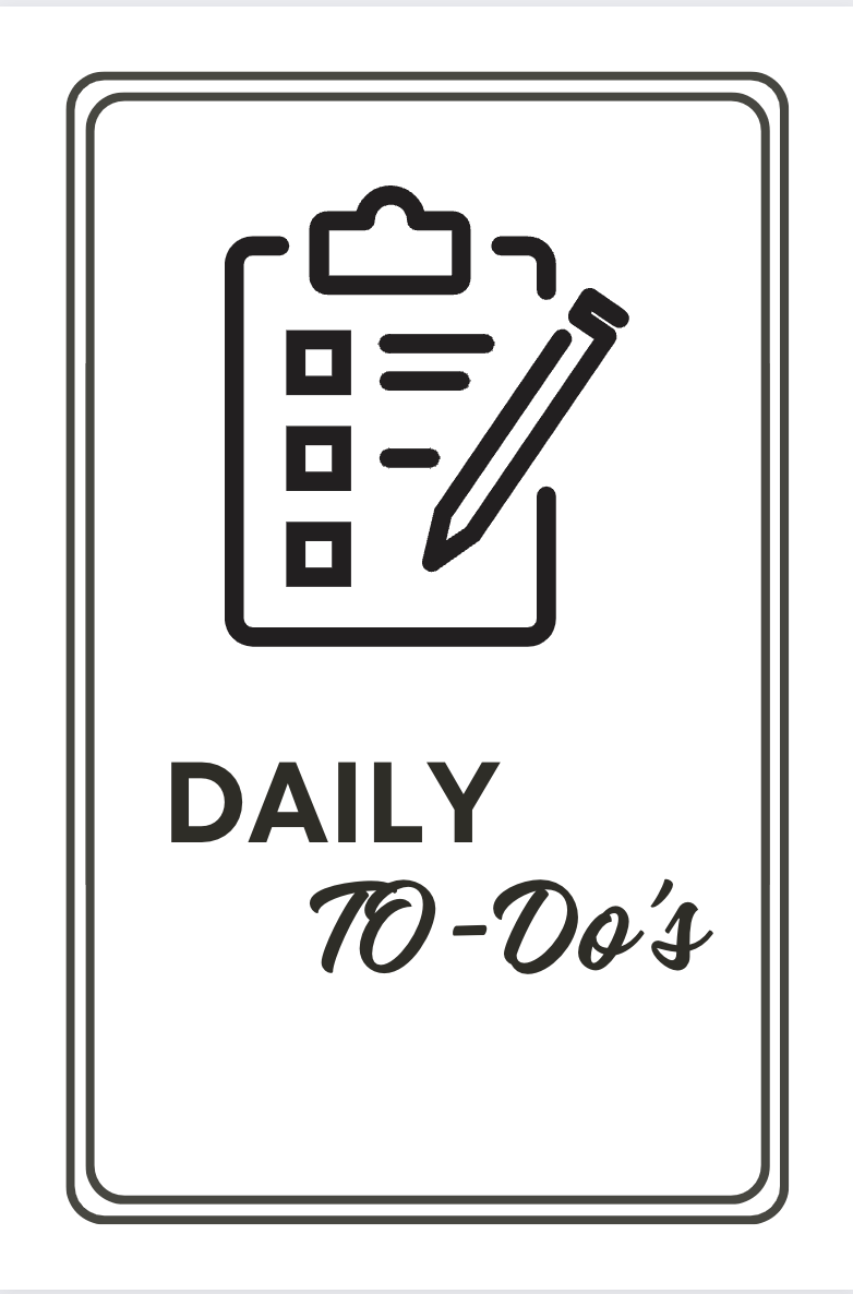 Daily To-Do's List Notebook, Undated