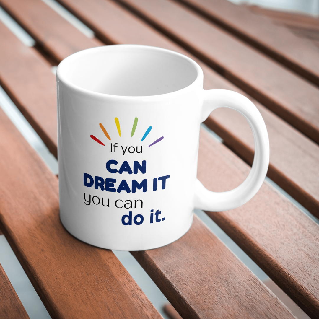 You Can Do It White Gift Mug for Students White glossy mug