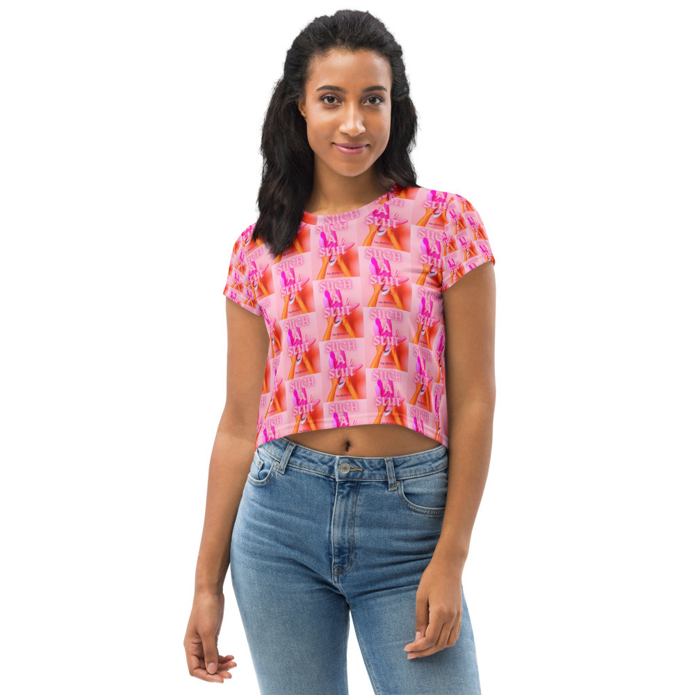 Such A Slut All-Over Print Crop Tee
