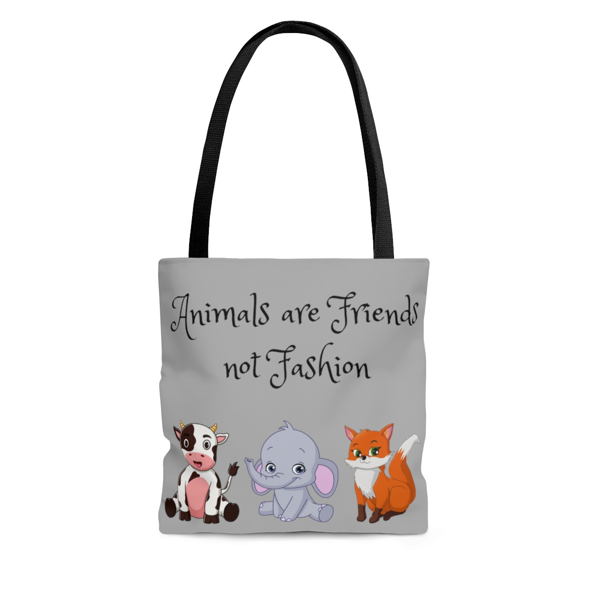 Animals Are Friends Tote Gray
