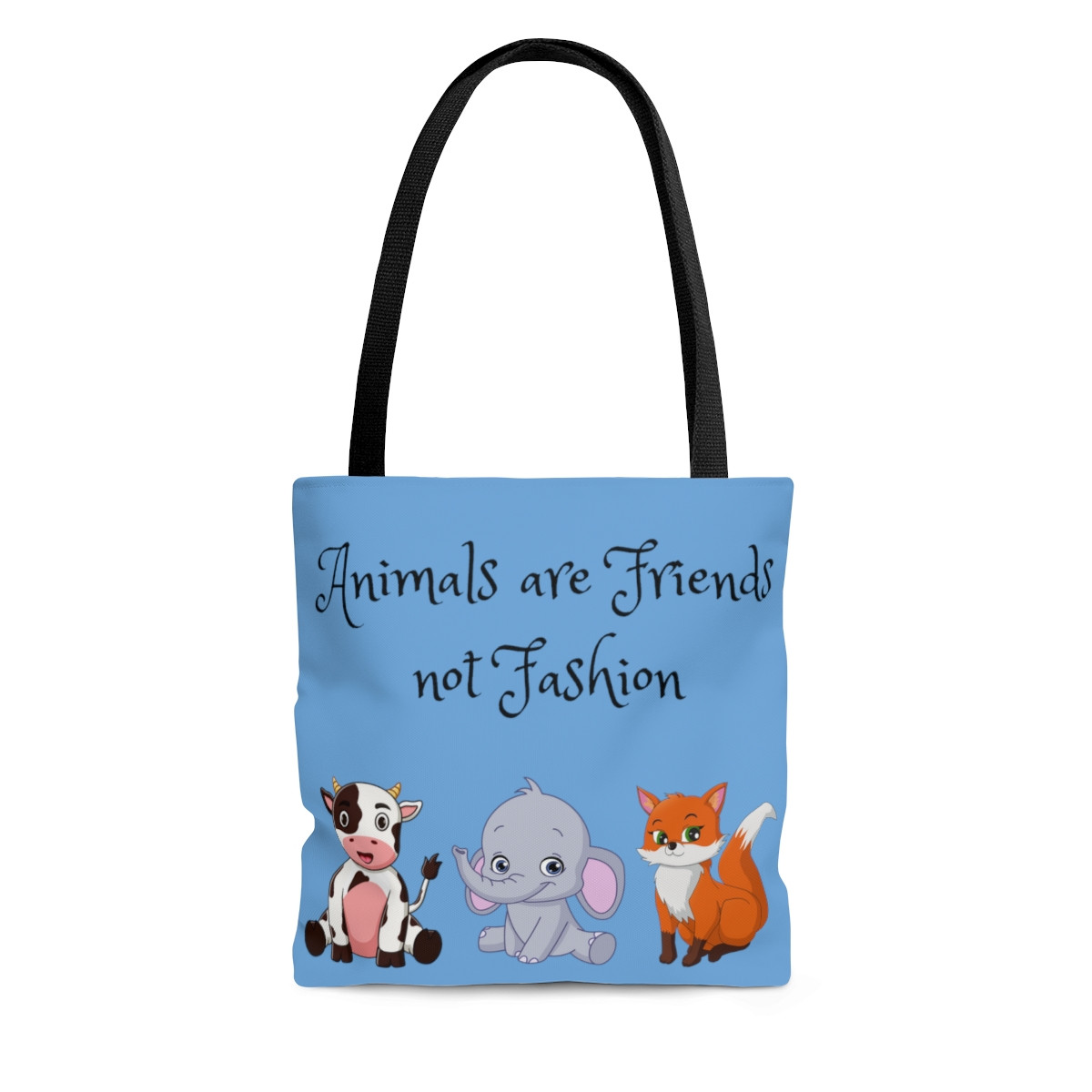 Animals Are Friends Tote Sky Blue