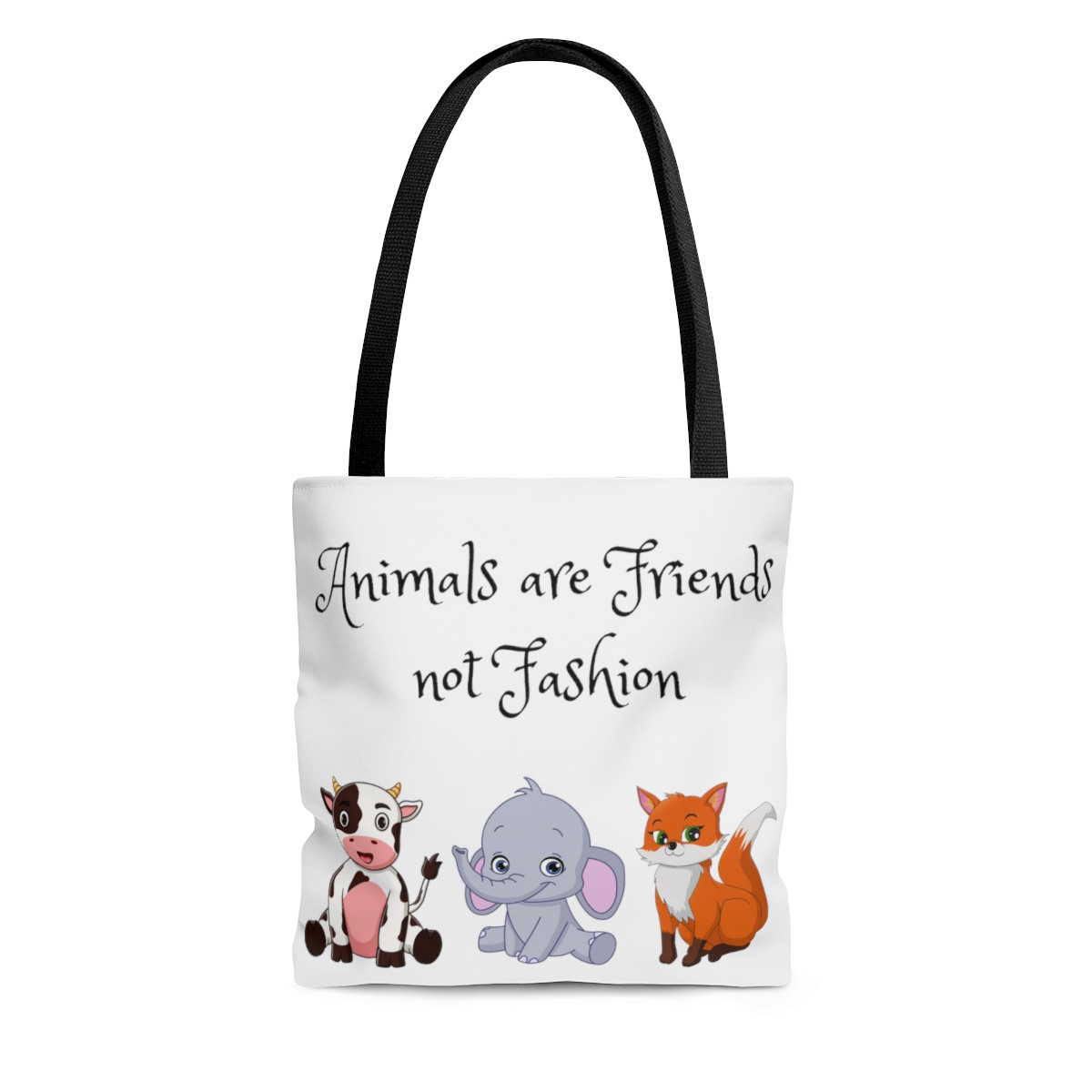 Animals Are Friends Tote White